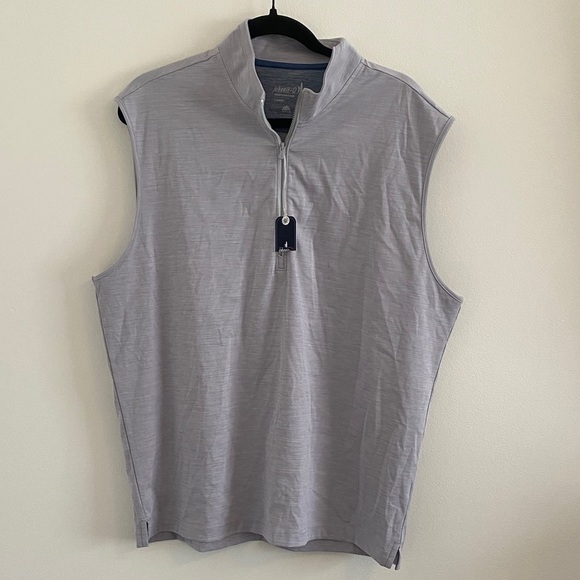 NWT Johnnie-O Men's Performance Vest - Caleb Golf Vest Gray Seal Size Large - Picture 1 of 7